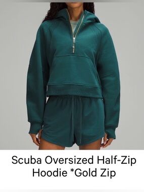 Lululemon Oversized Scuba 1/4 zip - gold zipper